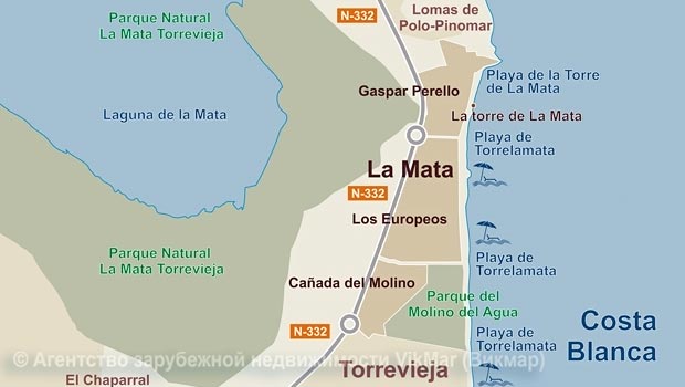 Карта районов города Ла Мата, Испания (смотрите описание районов города на русском языке) Карта районов города Ла Мата, Испания (смотрите описание районов города на русском языке)